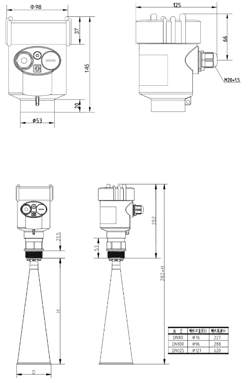 雷達(dá)料位計(圖3) 雷達(dá)料位計(圖3)